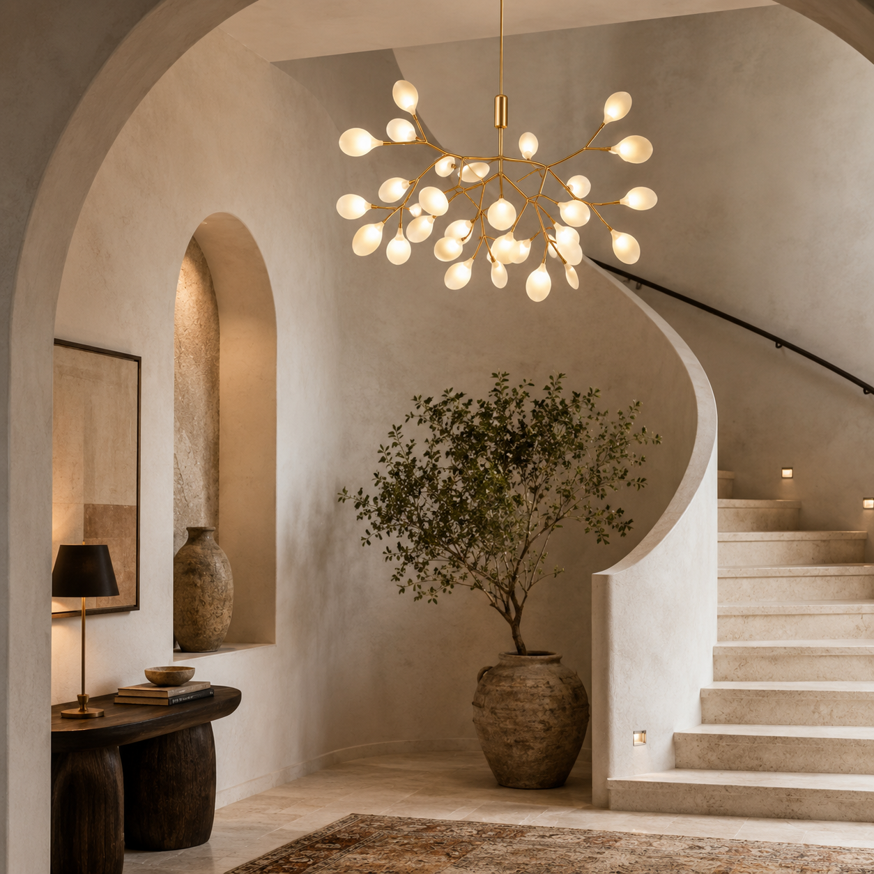 Sylvia Suspension design moderne led arbre