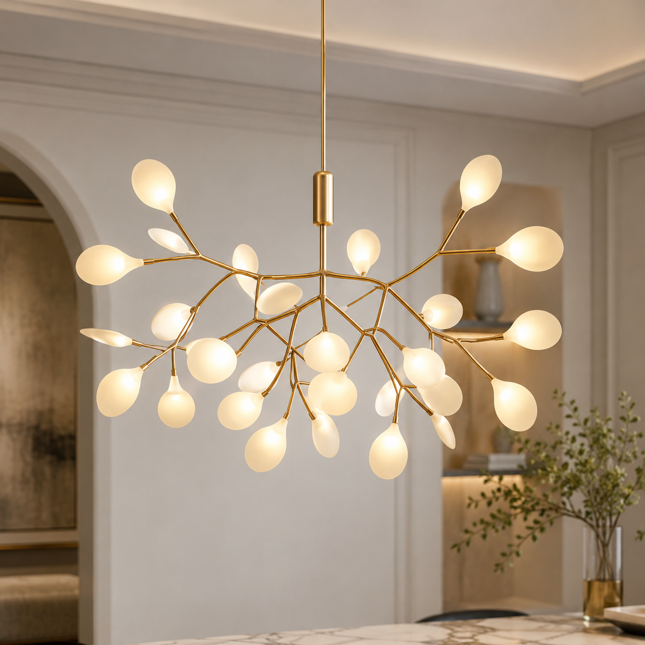 Sylvia Suspension LED design arbre – vue 2