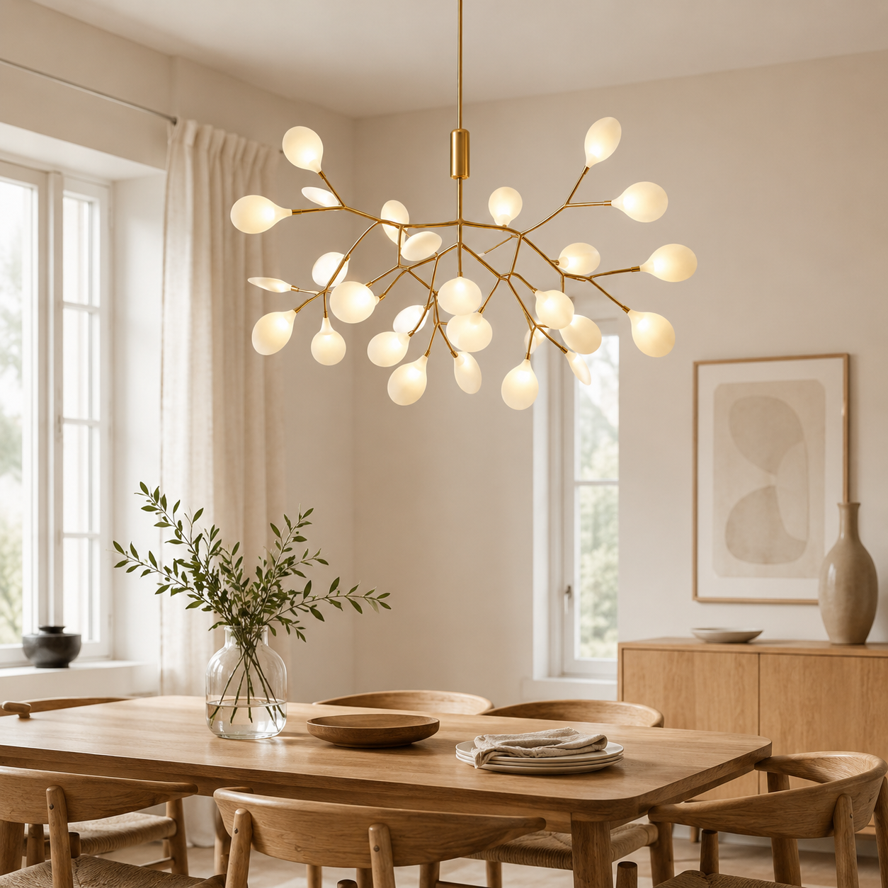 Sylvia Suspension LED design arbre – vue 3