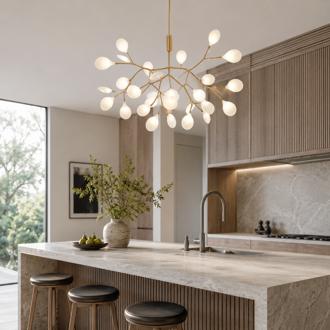 Sylvia Suspension LED design arbre – vue 5